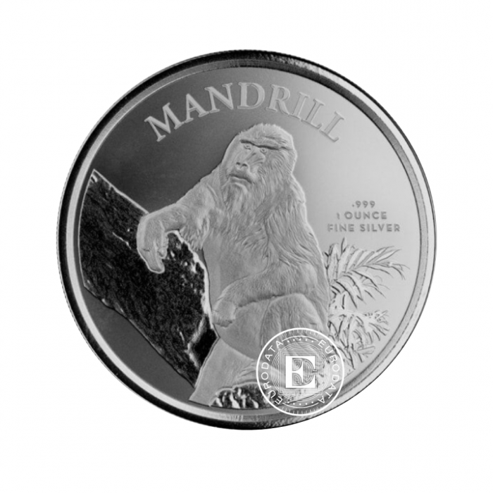 1 oz (31.10 g) silver coin Mandrill, Cameroon 2021