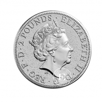 1 oz (31.10 g) sidabrinė moneta Monkey, D. Britanija 2016
