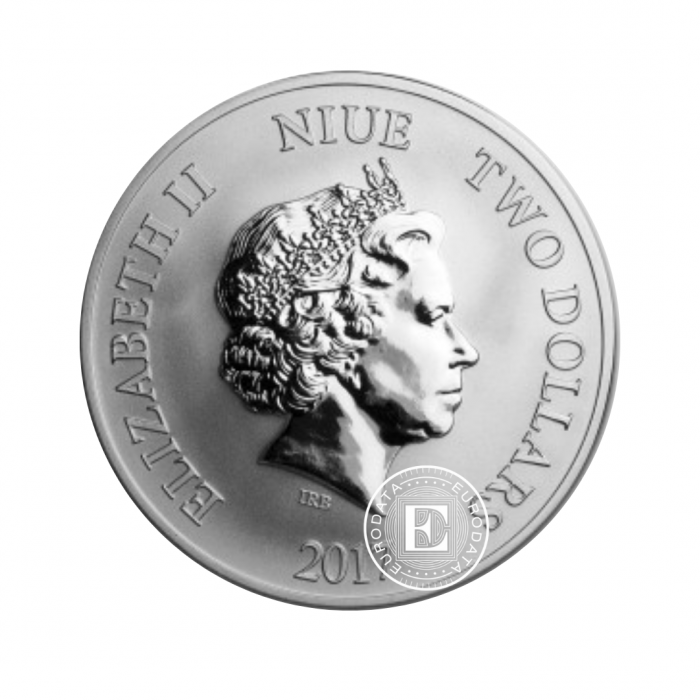 1 oz (31.10 g) silver coin Niue Lunar, Rooster, Niue 2017