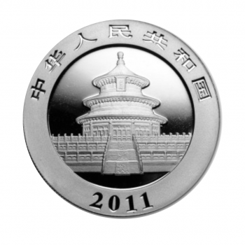 1 oz (31.10 g) sidabrinė moneta Panda, Kinija 2011