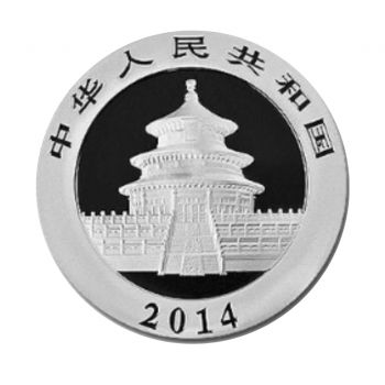 1 oz (31.10 g) sidabrinė moneta Panda, Kinija 2014