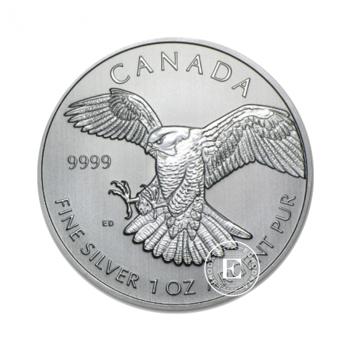 1 oz (31.10 g) silbermünze Peregrine Falcon, Canada 2014