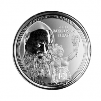 1 oz (31.10 g) sidabrinė moneta Perseus Head of Medusa, Gibraltar 2021