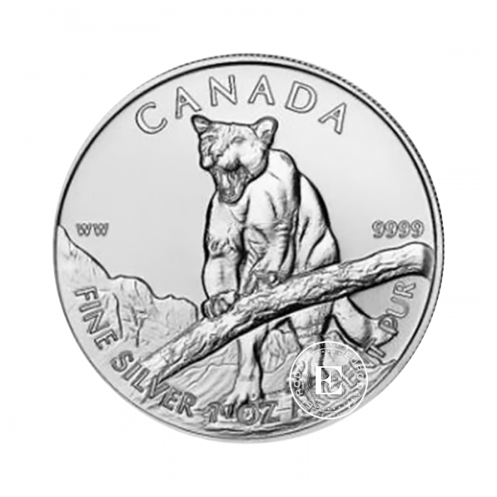 1 oz (31.10 g) srebrna moneta Puma, Canada 2012