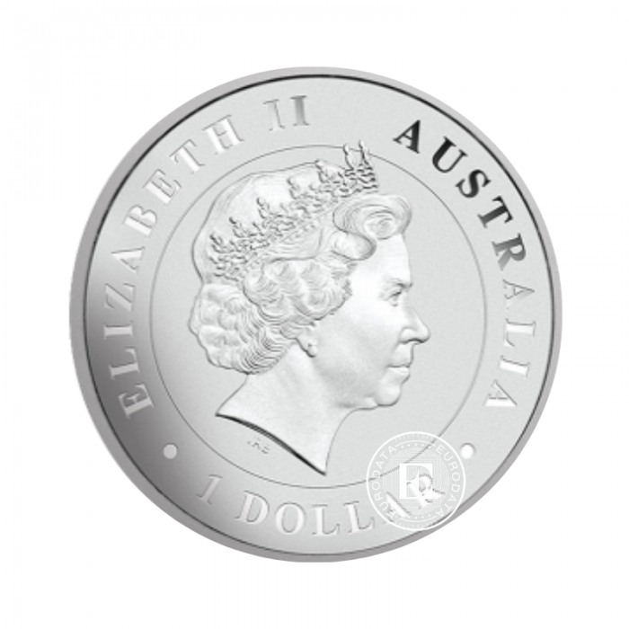 1 oz (31.10 g) srebrna moneta Saltwater Crocodile, Australia 2014