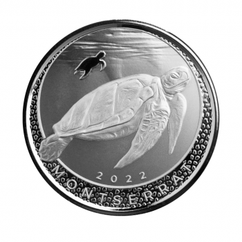 1 oz (31.10 g) sidabrinė moneta Sea Turtle, Montseratas 2022