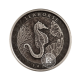 1 oz (31.10 g) silver coin Seahorse, Samoa 2021 (Antique Finish)