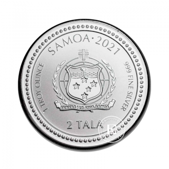 1 oz (31.10 g) sidabrinė moneta Seahorse, Samoa 2021