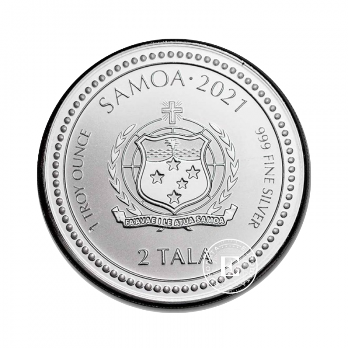 1 oz (31.10 g) srebrna moneta Seahorse , Samoa 2021