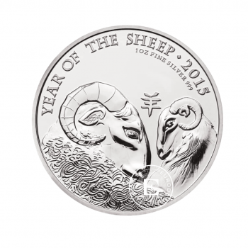 1 oz (31.10 g) sidabrinė moneta Sheep, D. Britanija 2015