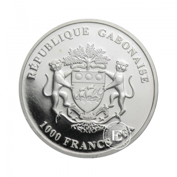 1 oz (31.10 g) sidabrinė moneta Springbok, Gabonas 2014