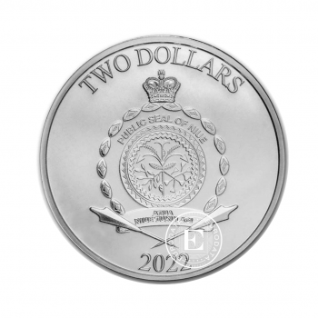 1 oz (31.10 g) sidabrinė moneta Star Wars, IG-11, Niujė 2022