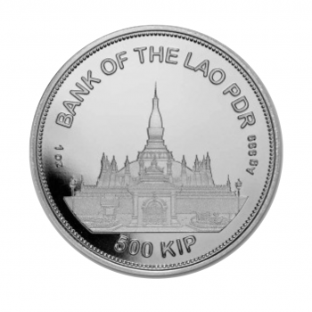 1 oz (31.10 g) sidabrinė moneta Tiger, Laosas 2022