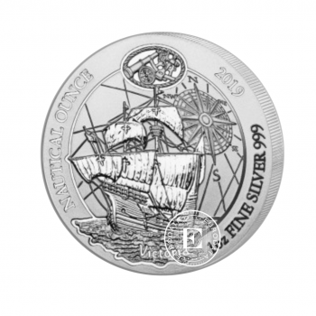 1 oz (31.10 g) sidabrinė moneta Nautical Once, Victoria, Ruanda 2019