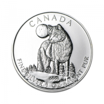 1 oz (31.10 g) sidabrinė moneta Vilkas, Kanada 2011