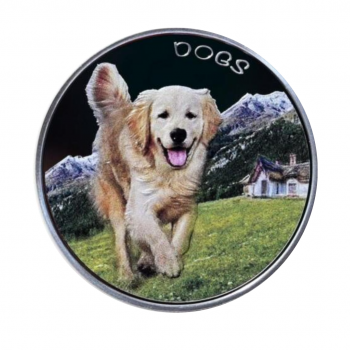1 oz (31.10 g) sidabrinė spalvota moneta Dogs, Fidžis 2022