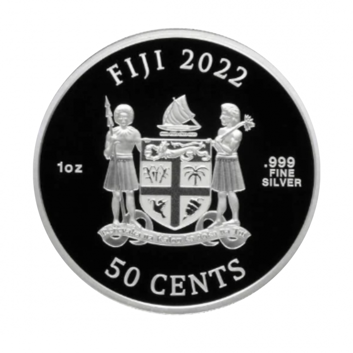 1 oz (31.10 g) silver colored coin Cats, Fiji 2022