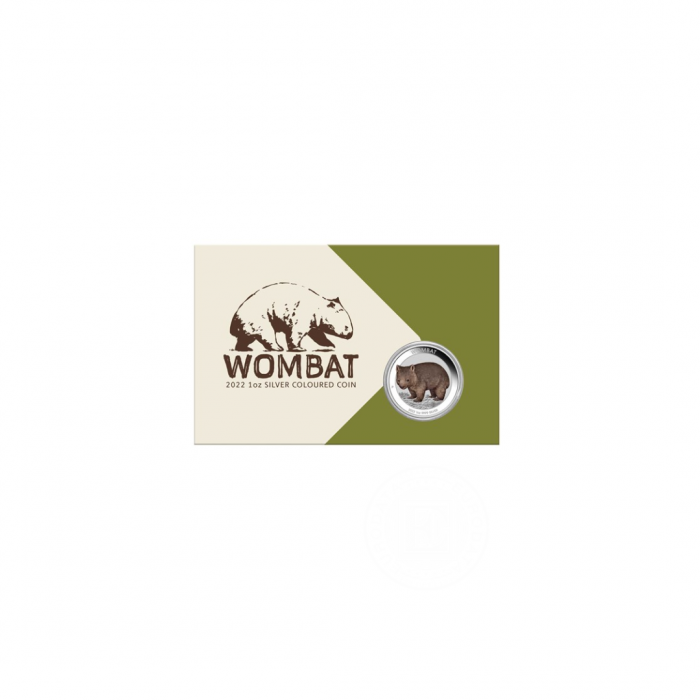 1 oz (31.10 g) pièce coloré Wombat, Australia 2022