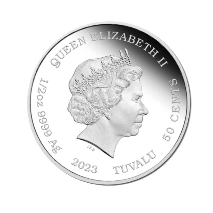 1/2 oz (15.55 g)  sidabrinė spalvota PROOF moneta Triušiukas, Australija 2023
