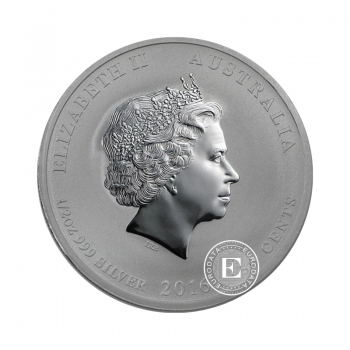 1/2 oz (15.55 g) sidabrinė moneta Lunar II, Monkey, Australija 2016