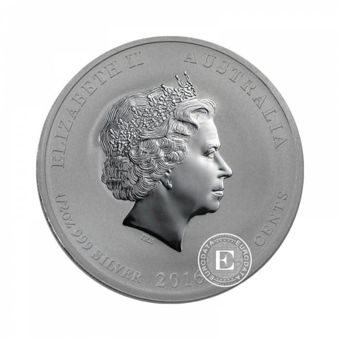1/2 oz (15.55 g) srebrna moneta Lunar II, Monkey, Australia 2016