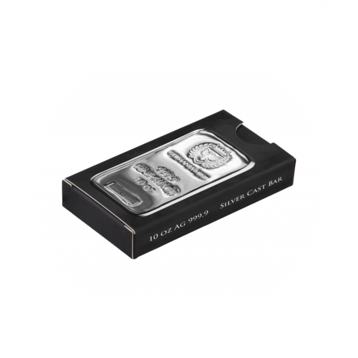 10 oz (311 g) silver cast bar Germania Mint 999.9