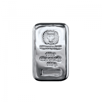 100 g. sidabro luitas, Germania Mint 999.9