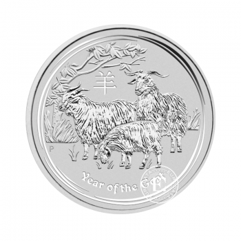 2 oz (62.20 g) sidabrinė moneta Lunar II Goat, Australija 2015