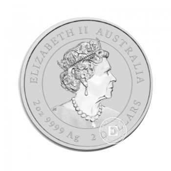 2 oz (62.20 g) sidabrinė moneta Lunar III Ox, Australija 2021