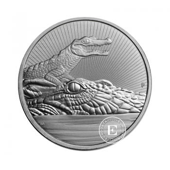 2 oz (62.20 g) sidabrinė moneta Next Generation, Piedfort Crocodile, Australija 2019