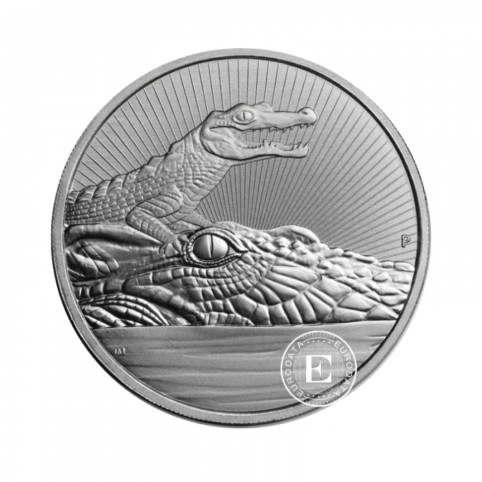 2 oz (62.20 g) srebrna moneta Next Generation, Piedfort Crocodile, Australia 2019