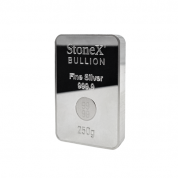 250 g. Silver bar Stone X 999.9