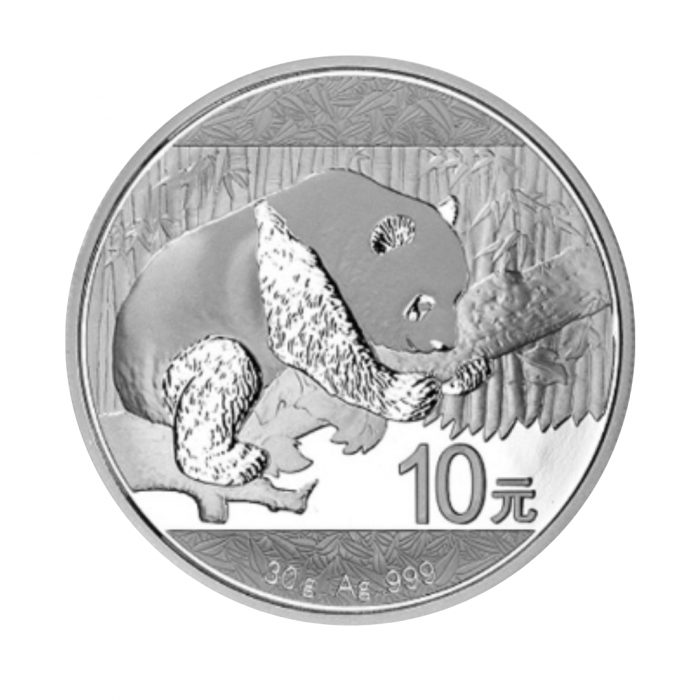 30 g sidabrinė moneta Panda, Kinija 2016
