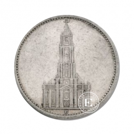 5 markių (12.5 g) sidabrinė moneta Reichsmark, Vokietija (1933 - 1939)