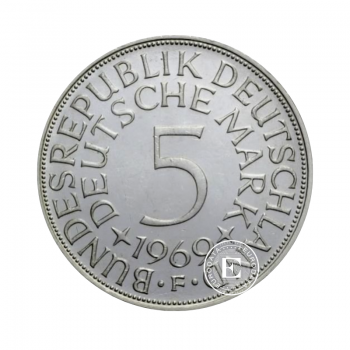 5 markių (7 g) sidabrinė moneta, Vokietija (1951-1974)