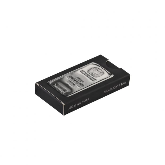 500 g sidabro luitas Germania Mint 999.9
