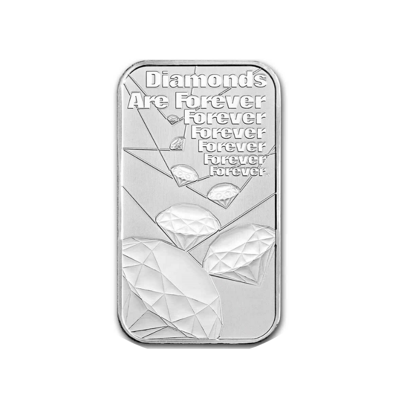 1oz(31.10g)sidabroluitas,JamesBond007-DiamondsAreForever999.9