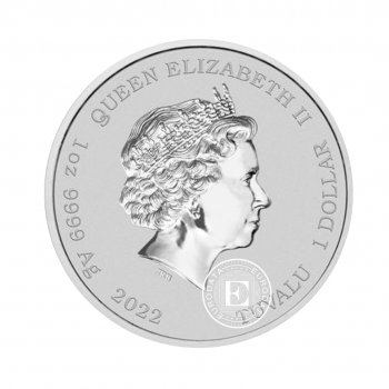 1 oz (31.10 g) sidabrinė moneta James Bond 60 Years of Bond, Tuvalu 2022
