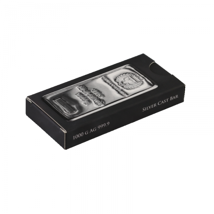 1 kg silver cast bar Germania Mint 999.9