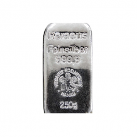 250 g sidabro luitas Heraeus 999.9