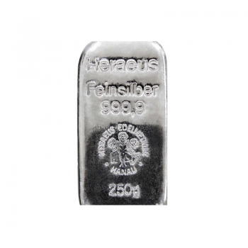 250 g sidabro luitas Heraeus 999.9