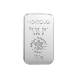 100 g. sidabro luitas, Heraeus 999.9