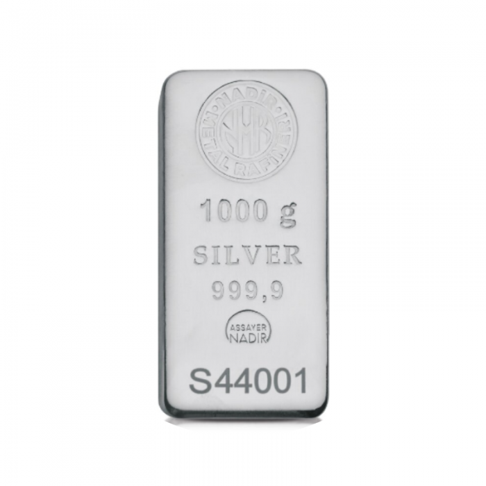 1 kg sidabro luitas 999.9 Nadir Metal Rafineri