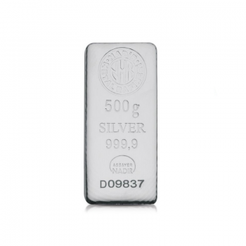 500 g sidabro luitas 999.9 Nadir Metal Rafineri