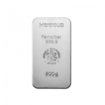 500 g sidabro luitas Heraeus 999.9