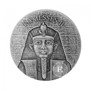 2 oz (62.20 g) sidabrinė moneta Ramses II, Čadas 2017