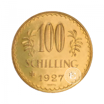 100 šilingų (21.17 g) auksinė moneta, Austrija 1925-1934