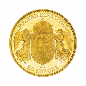 20 koronų (6.78 g) auksinė moneta - Vengrija, Austrija 1892-1916
