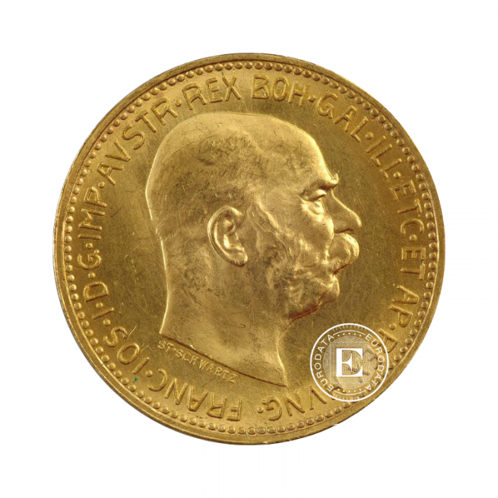 20 couronnes, (6.09 g) pièce d'or, Autriche 1915
