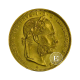 8 florinų (5.81 g) auksinė moneta, Austrija 1892 Restrike